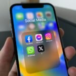 Phone showing social media apps